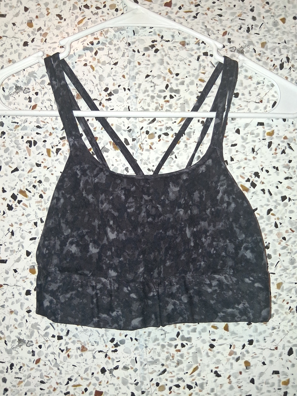 All In Motion Sports Bra Size XS Black/Gray Unpadded Wireless